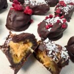 Easy Chocolate-Covered Dates with Peanut Butter & Yogurt Filling
